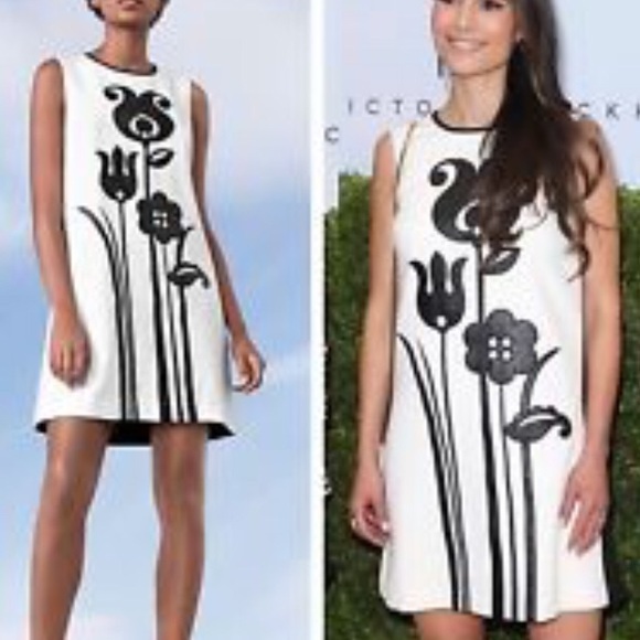Victoria Beckham Dresses & Skirts - Victoria Beckham Black&White Mod Tulip Shift Dress